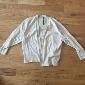 Lululemon Textured Knit Button-Up Cardigan (Beige) - Wool/Cotton - Size XXL